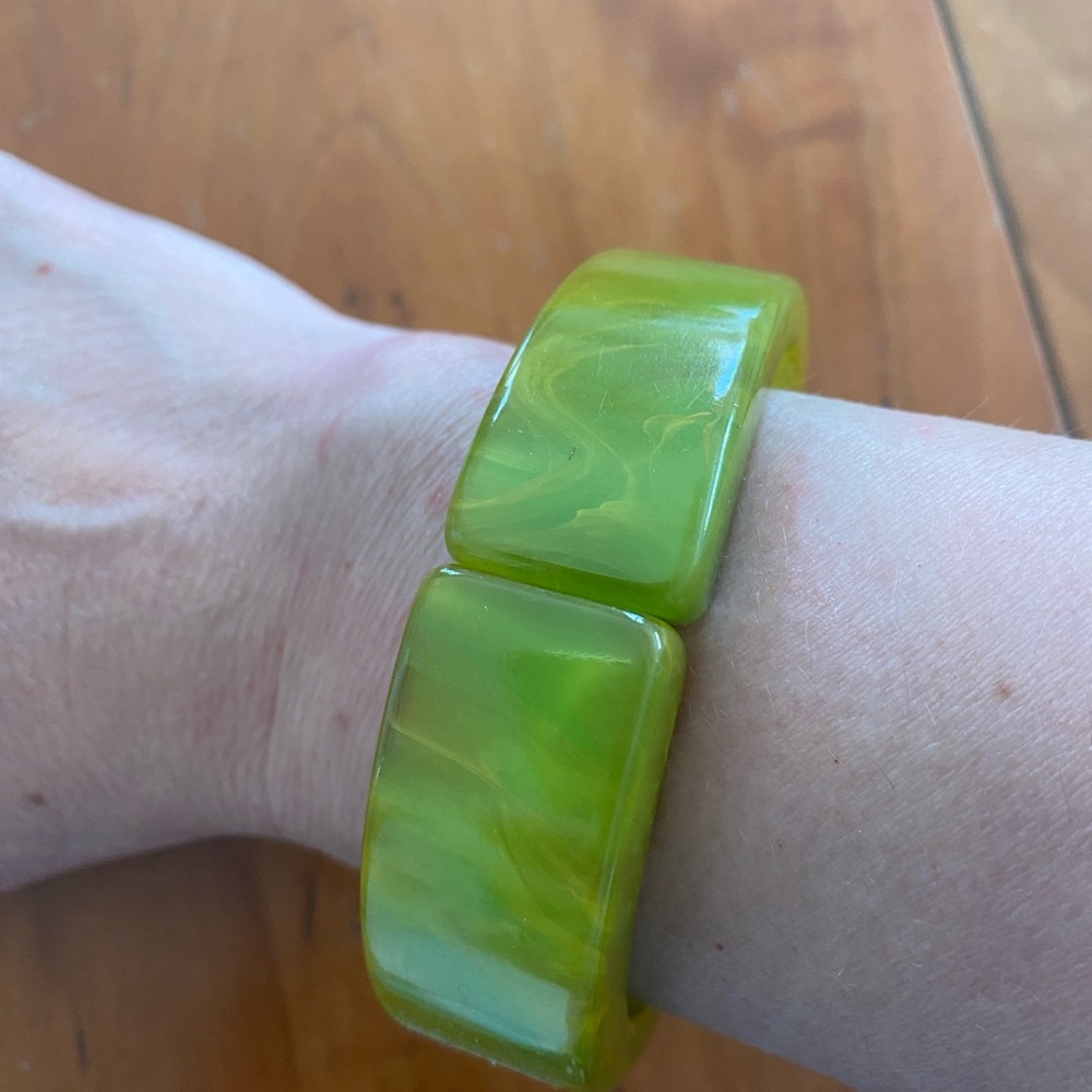 Vintage Green Marbled Bracelet